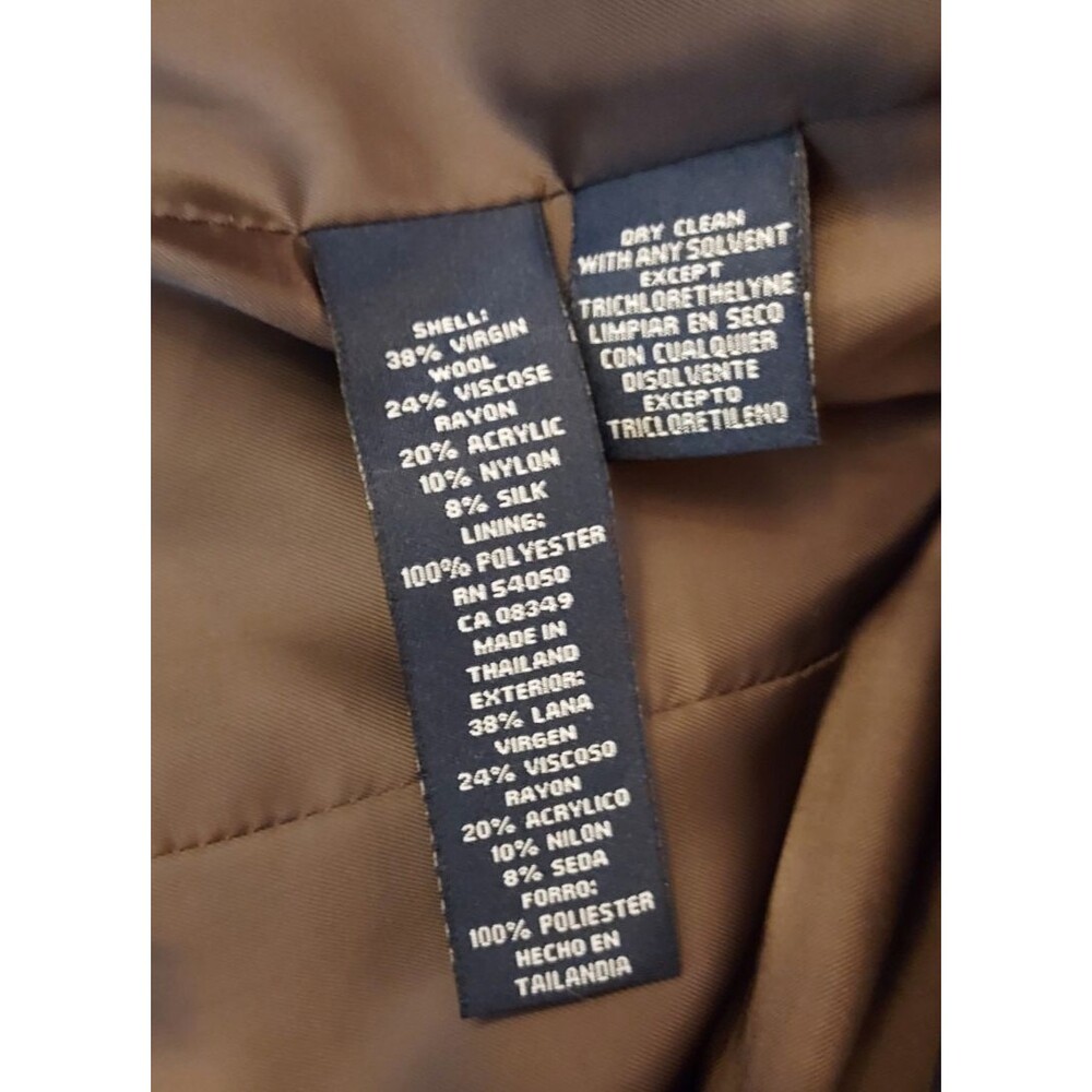 Jones New York Tweed Jkt 6P Petite Silk Wool Moto Blazer Academia Professional - Picture 8 of 8